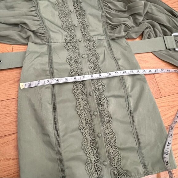 ASOS esign ini ress ith leated leeve nd uipure ace rim - Picture 11 of 14